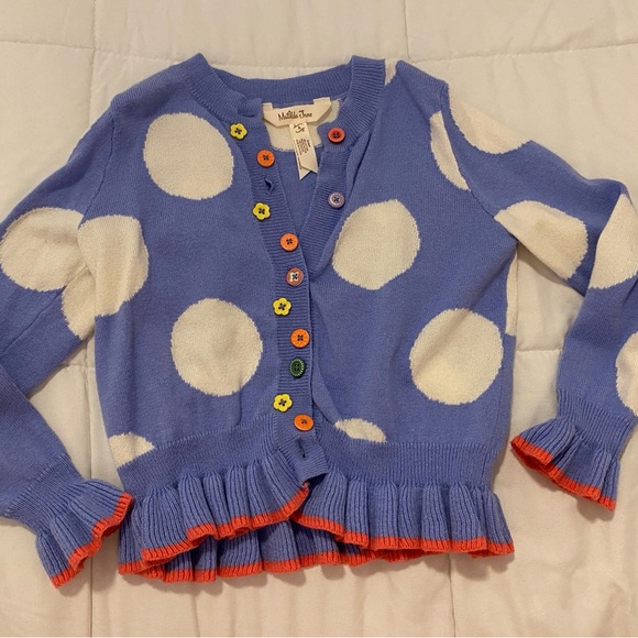 Matilda Jane Blue and White Polka Dot Sweater - Picture 1 of 1